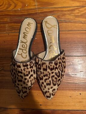 Sam Edelman Leopard Print Mules Sz 6